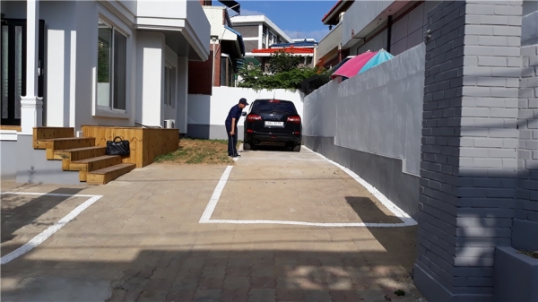 설치 완료된 내집 주차장 모습