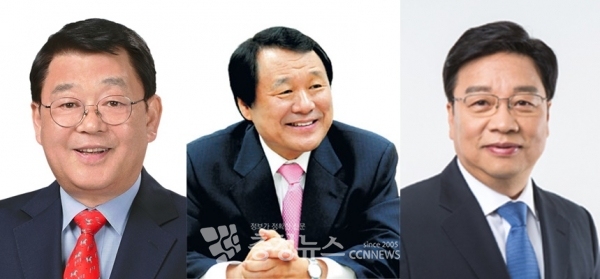 (왼쪽부터) 박성효(민선4기)·염홍철(민선3·5기)·권선택(민선6기) 전 대전시장