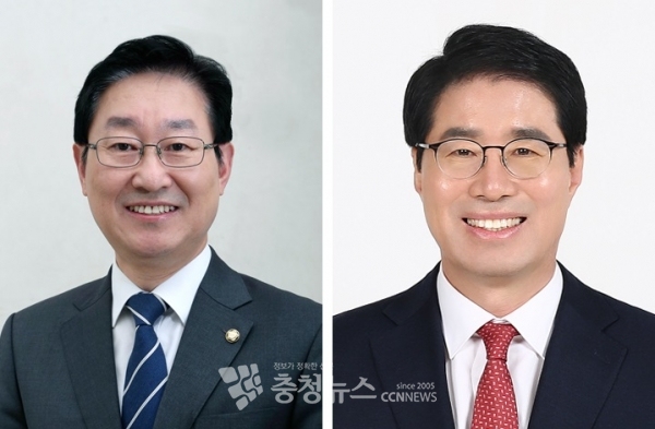 21대 총선 대전 서구을 국회의원 후보. (왼쪽부터) 더불어민주당 박범계, 미래통합당 양홍규