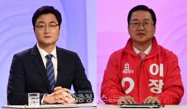 (왼쪽부터) 더불어민주당 장철민, 미래통합당 이장우 후보