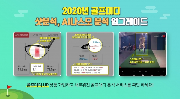 업그레이드된 골프존의 ‘골프대디’ 이미지.