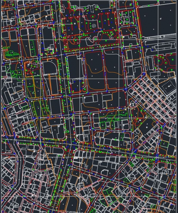 아산시청 인근 1/1,000 수치지형도