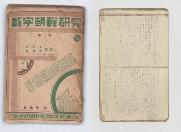 '숫자조선연구'1931년 독립기념관 소장 , '진중일지' 1937~1938년 독립기념관 소장