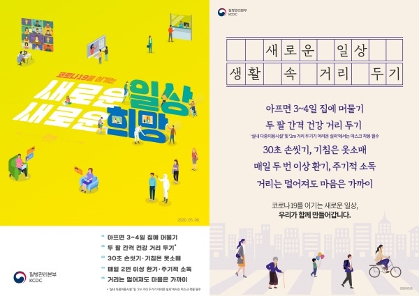 생활 속 거리두기 홍보 포스터