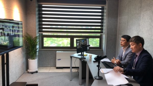 교육정책과 고교학점제 온라인 사전 설명회 장면