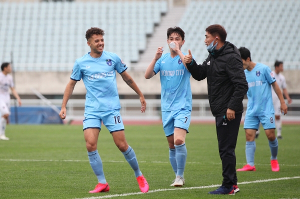 지난 경기 1R_천안시축구단 제리 득점 모습