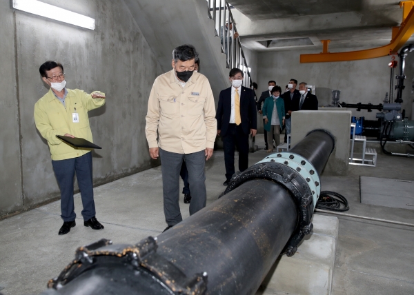 ‘달산배수지' 내부 모습.