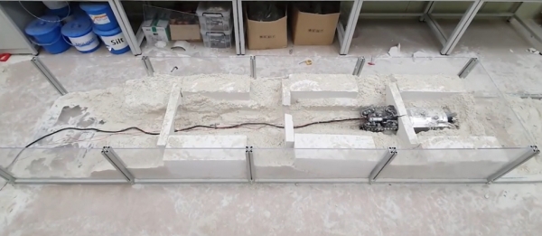 지하 탐사 두더지 로봇 '몰봇' 실험 장면 / 카이스트 유튜브 캡쳐