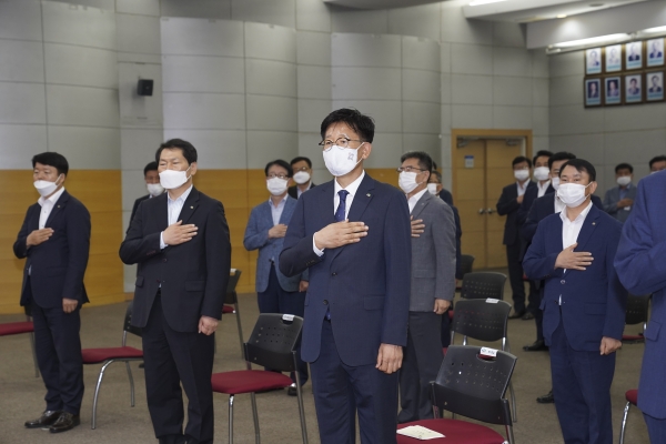 전만권부시장, 취임식 개최 모습