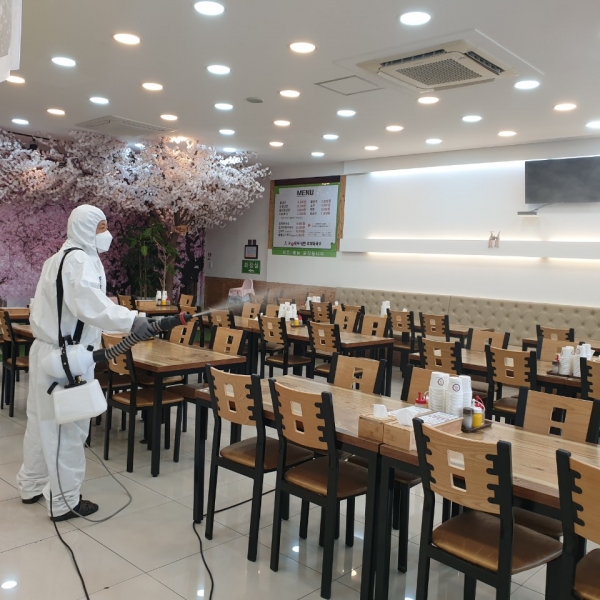 방역소독 실시 모습