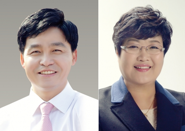 (왼쪽부터) 황재만, 김희영 아산시의원