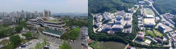 아산시청사 전경, 순천향대학교 전경