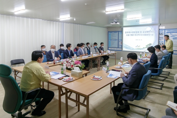 오세현 아산시장, 아산의 맑은 물 관리 현장 점검(인주하수관로정비사업)