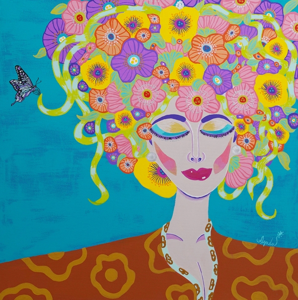 강현자 작가 초대전(명성황후 60.6x60.6 Acrylic on Canvas)