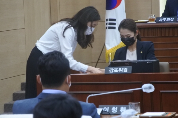 지난달 30일 열린 계룡시의회 후반기 원구성 모습