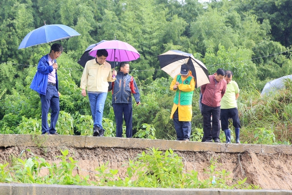 맹정호 서산시장, 집중호우 피해현장 즉시 점검(음암면)