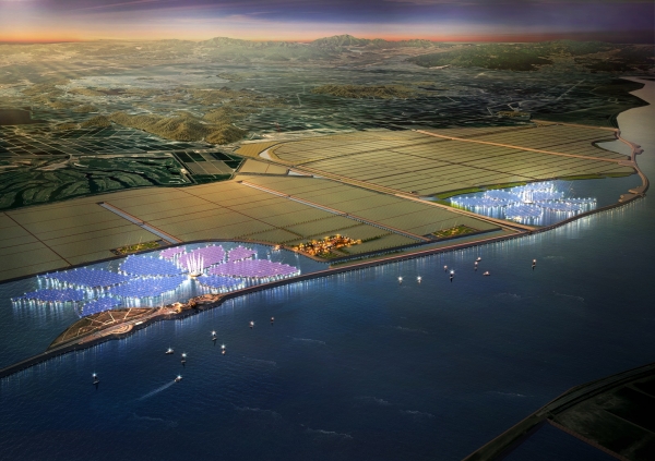 새만금 햇빛나눔 전체조감도(야경)