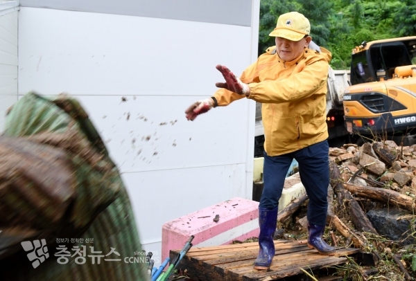 박용갑 중구청장, 부사동 인근 피해현장 복구활동 추진