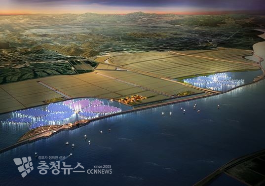 새만금 햇빛나눔사업 야경조감도