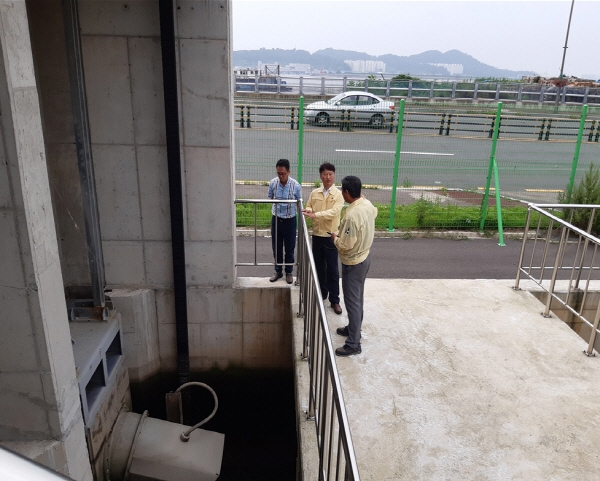 장항 우수저류시설 점검