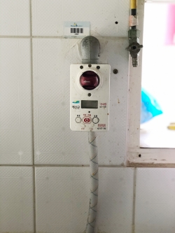 가스타이머콕이 설치된 모습