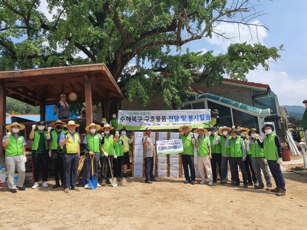 아산시 배방읍, 송악면 일원에 백호우 및 덤프트럭 건설장비 33대를 긴급 지원하여 응급복구 완료