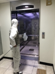 청사 방역 모습