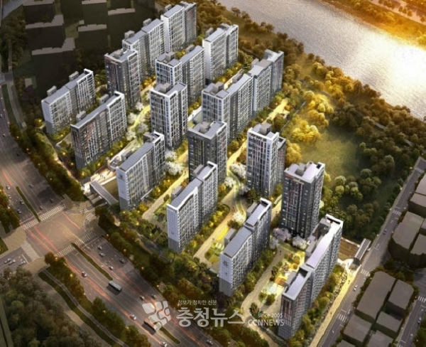 갑천1블록 트리풀시티 힐스테이트 조감도(대전도시공사)