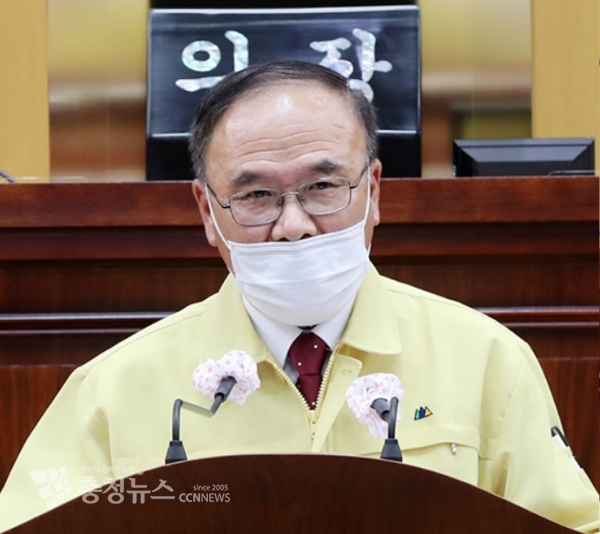 5분 발언하는 조동식 서산시의회 의원 / 충청뉴스 최형순 기자