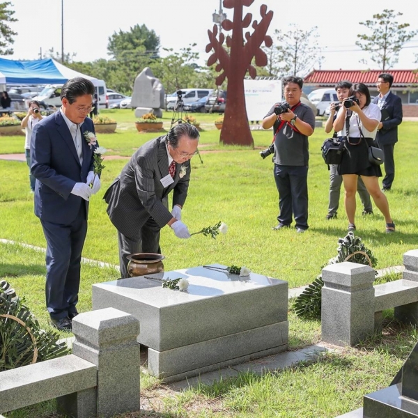 지난해 심훈 추모제 사진