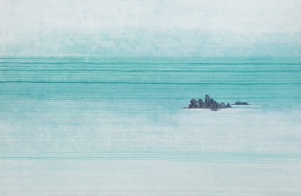 그곳에서 마주하다-7, 100x73cm, 한지에 채색, 2020