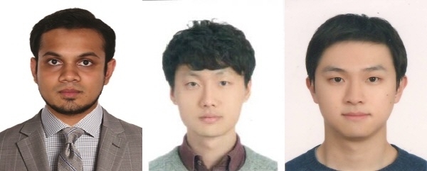 (왼쪽부터)  Kiramage Chathuranga, 김태환, 이현철 학생