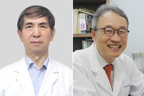 감염내과 우준희(왼쪽) 교수와 가정의학과 오한진 교수.