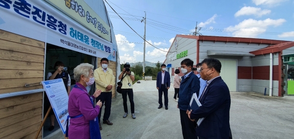 허태웅 농촌진흥청장 백석올미 방문