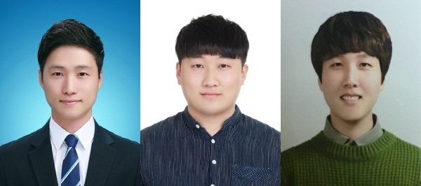 (왼쪽부터) 한밭대 건축학과 09학번 김기태, 09학번 정현순, 11학번 이규인