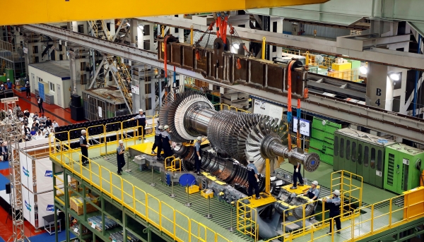 두산중공업이 개발 중인 발전용 가스터빈.