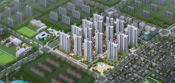 충남 내포신도시 RM9 블록에 들어설 ‘대방 엘리움 더 퍼스티지’ 조감도.