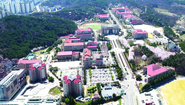 목원대학교 전경.