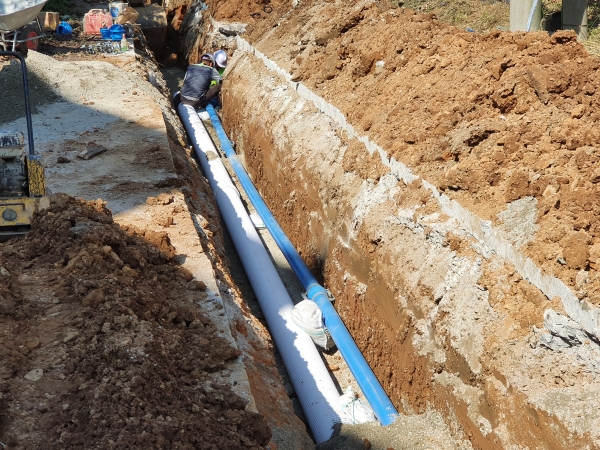 장고항리 상·하수관로 동시 매설 사진