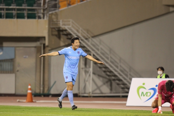 조주영 해트트릭 경기 모습