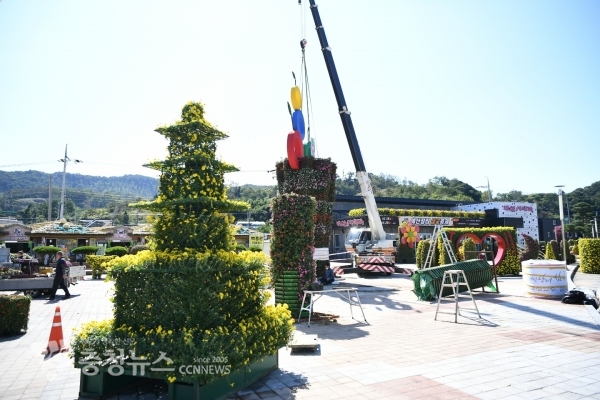 산장터 삼국축제 준비 현장