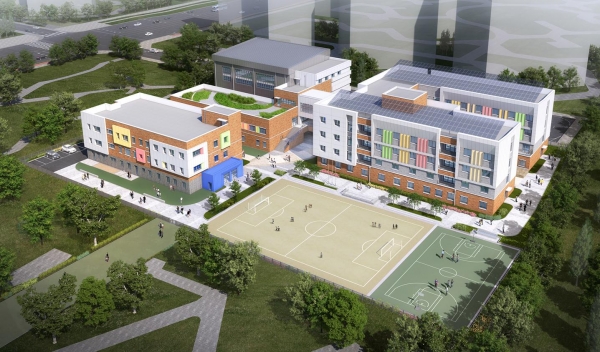 (가칭)친수2유치원·초등연계학교 조감도.