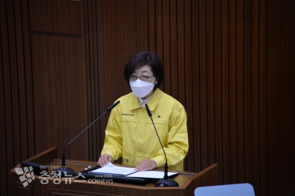 5분 발언하는 이순열 세종시의회 의원 / 충청뉴스 최형순 기자