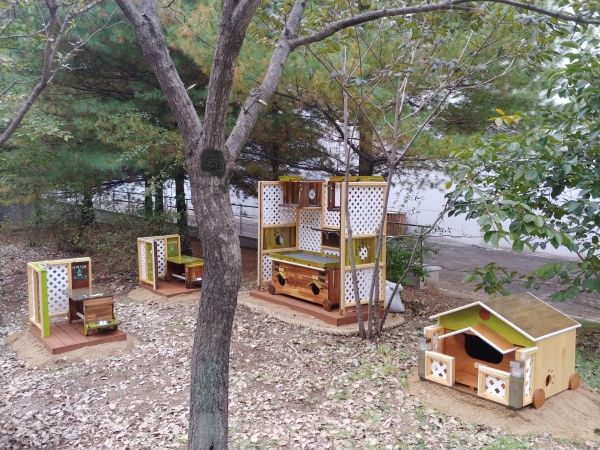 천안시청 내에 설치된 길고양이 쉼터 ‘캣시티’