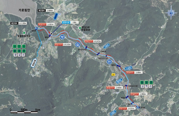 방길지구 종합정비계획도