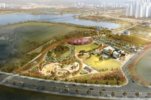 업성저수지 조감도