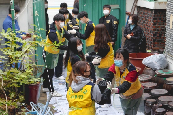 연탄배달봉사 모습