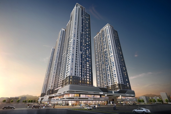 코오롱글로벌이 대전의 중심인 중구 선화동에 시공하는 대전 하늘채 스카이앤 투시도. 대전 하늘채 스카이앤은 20일부터 분양이 본격화된다.