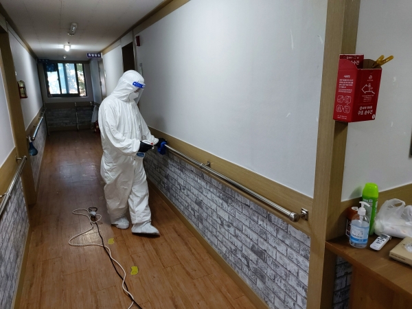 금산군 방역 현장 모습