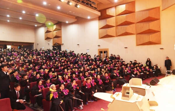 한글대학 수료식 모습